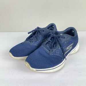 Skechers Go Walk Womens 6.5 Light Knit Running Walking Shoes Sneakers Blue